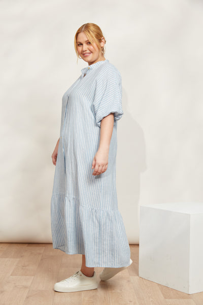 Eb & Ive - Sojourn Stripe Dress - Coast