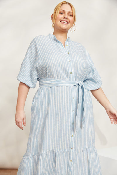 Eb & Ive - Sojourn Stripe Dress - Coast