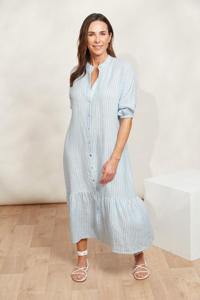 Eb & Ive - Sojourn Stripe Dress - Coast