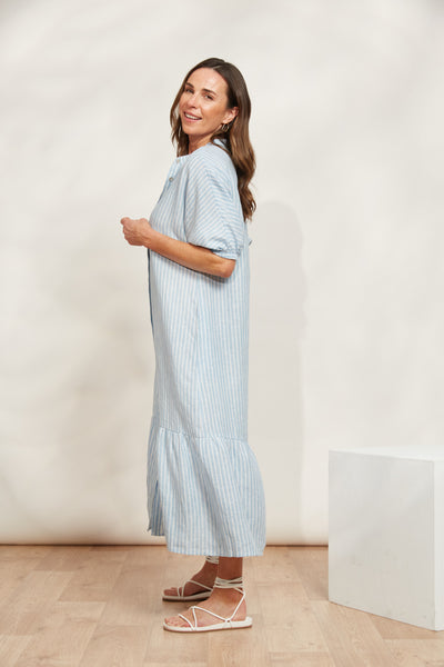 Eb & Ive - Sojourn Stripe Dress - Coast