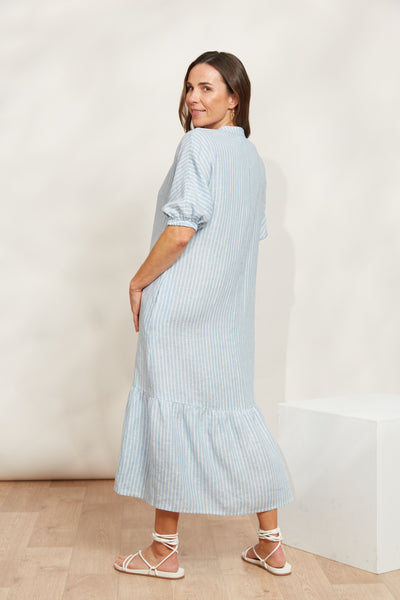 Eb & Ive - Sojourn Stripe Dress - Coast