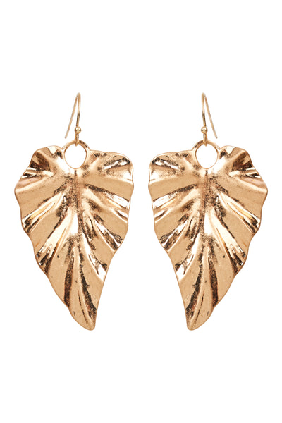 Eb & Ive - Mizu Leaf Earring - Silver or Gold