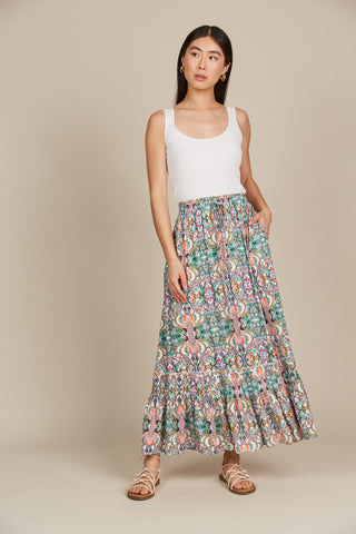 Isle of Mine - Esme Maxi Skirt - Lotus Fleuron