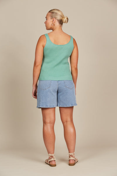 Isle of Mine - Adele Tank Top - Seafoam