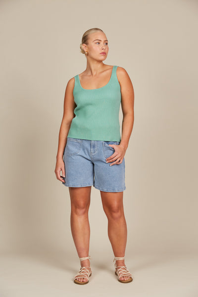 Isle of Mine - Adele Tank Top - Seafoam