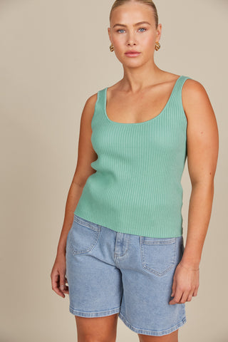 Isle of Mine - Adele Tank Top - Seafoam