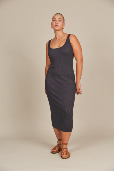 Isle of Mine - Adele Tank Dress - Graphite