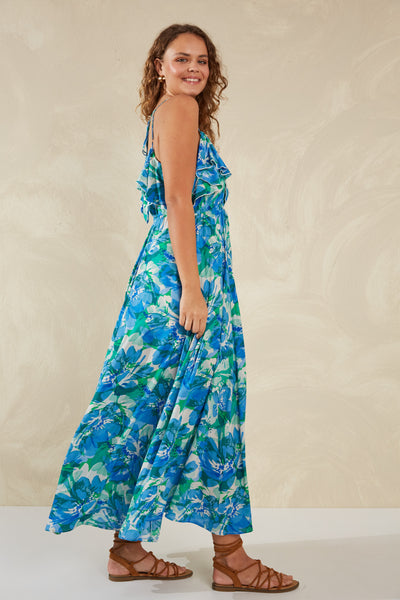 Haven - Lipari Frill Maxi Dress - Petali