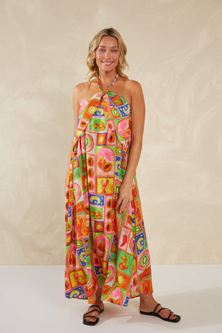 Haven - Portofino Halter Maxi Dress - Spritz