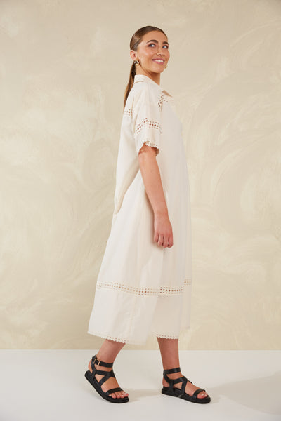 Haven  Adelfia Shirt Dress - Cannoli