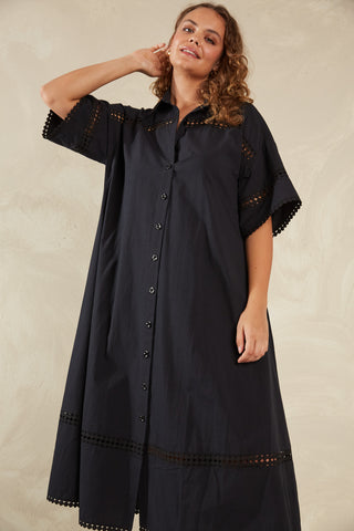 Haven - Adelfia Shirt Dress - Domino