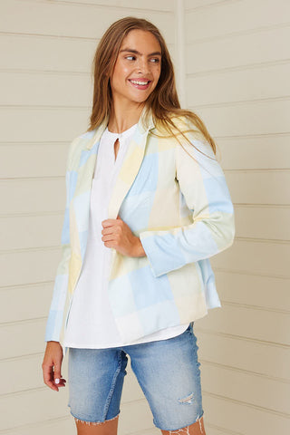 Binny - CORIOLE - Pastel Check - Cotton sateen Blazer FINAL SALE