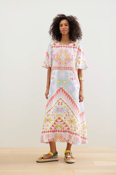 Binny -  SARAPE - Pastel - Linen Viscose Midi dress