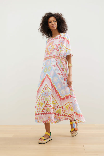 Binny -  SARAPE - Pastel - Linen Viscose Midi dress