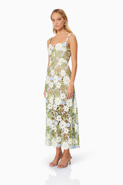 Elliat - Flora Lace Midi Dress - Multi