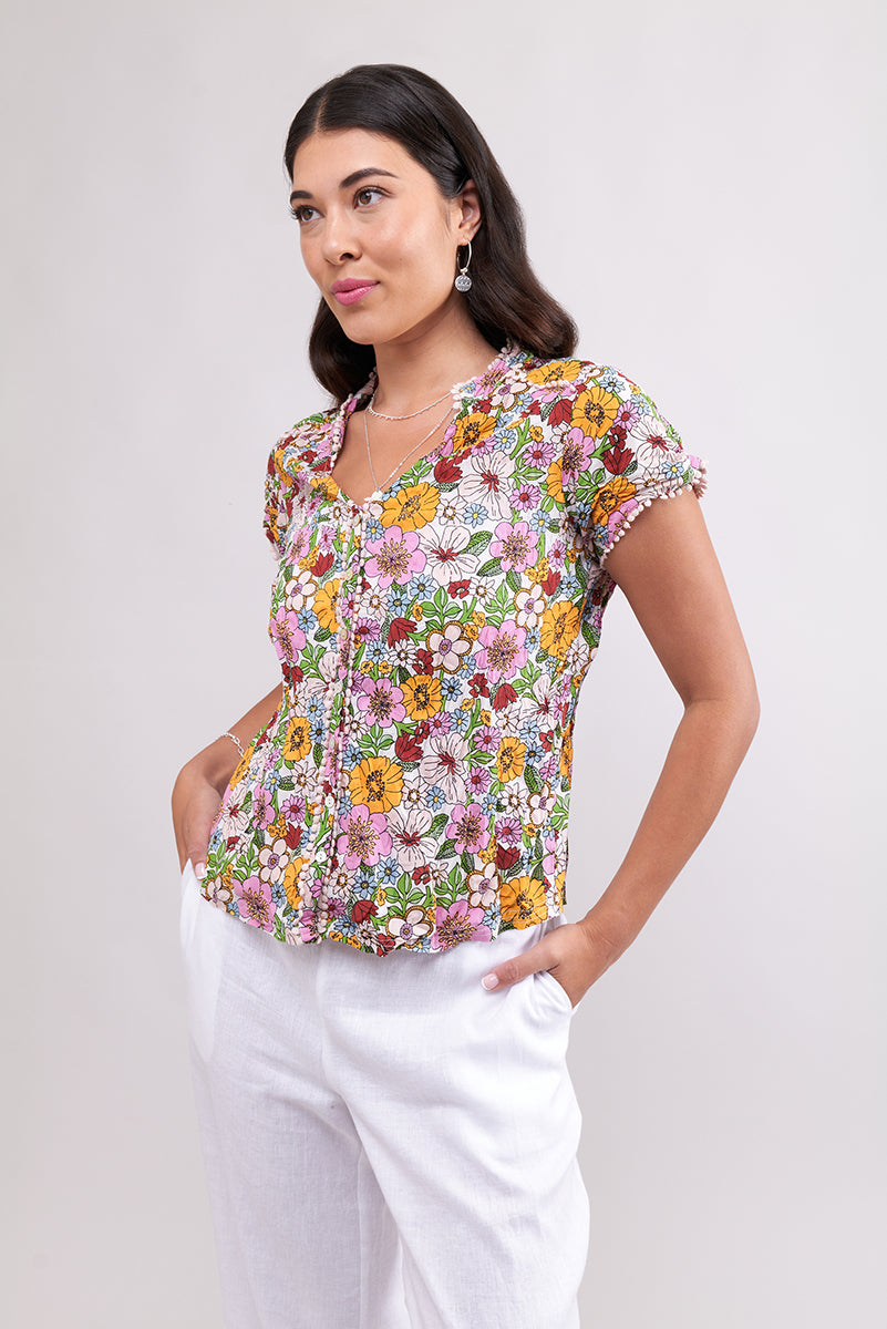 Foil - Infamous Crush Cap Slv Shirt - Flower Power Mix FO7917