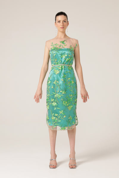 Sacha Drake - Glistening Tanager Dress - Jade Floral&nbsp;