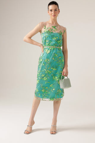 Sacha Drake - Glistening Tanager Dress - Jade Floral