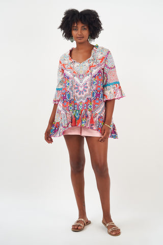 Naudic - Hacienda Tunic Top - Rhapsody Print - Multi