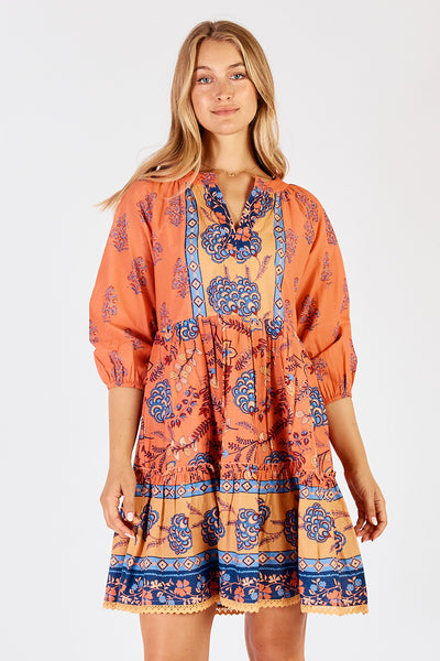 Lula Life - Raine Dress - Tangerine