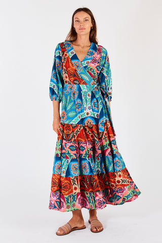 Lula Soul - Poetta Wrap Midi Dress - Multi