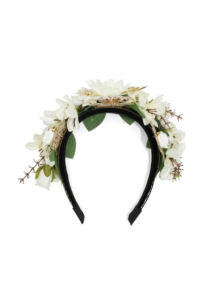 Morgan & Taylor - White Violet Headpiece