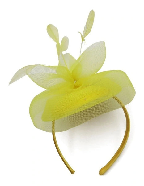 Morgan & Taylor - Yellow Elisa Fascinator FS417