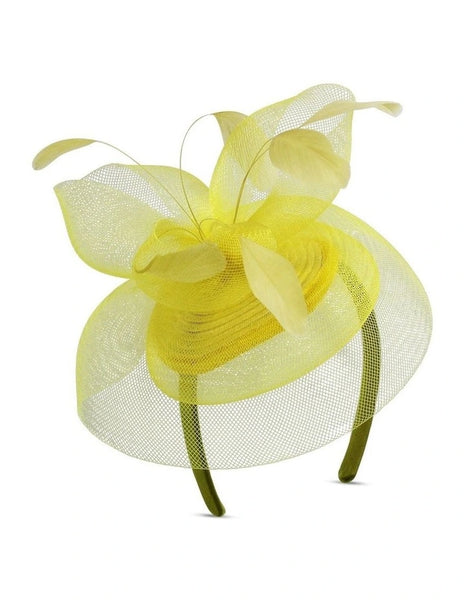 Morgan & Taylor - Yellow Elisa Fascinator FS417