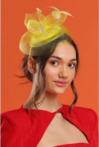 Morgan & Taylor - Yellow Elisa Fascinator FS417