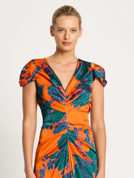 Moss & Spy - Calista Midi Dress - Tangerine Teal