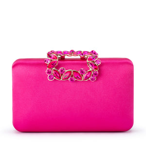 Olga Berg - FUCHSIA MARGALIT Crystal Lock Clutch - OB2157