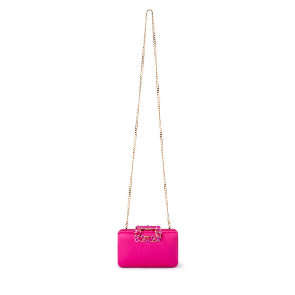 Olga Berg - FUCHSIA MARGALIT Crystal Lock Clutch - OB2157