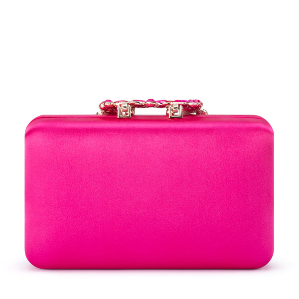 Olga Berg - FUCHSIA MARGALIT Crystal Lock Clutch - OB2157