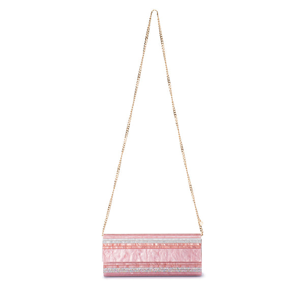 Olga Berg - BLUSH CLARA Acrylic Clutch - OB2170