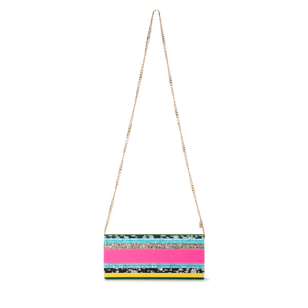 Olga Berg - MULTI CLARA Acrylic Clutch - OB2170