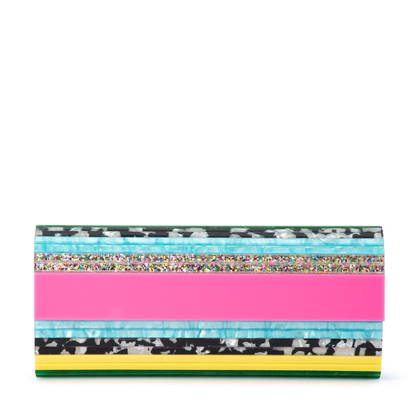 Olga Berg - MULTI CLARA Acrylic Clutch - OB2170