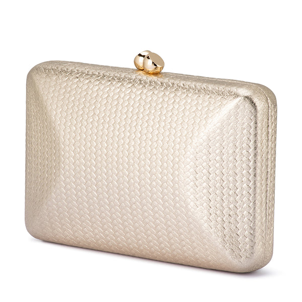 Olga Berg - GOLD CHICA Metallic Textured Clutch - OB4803