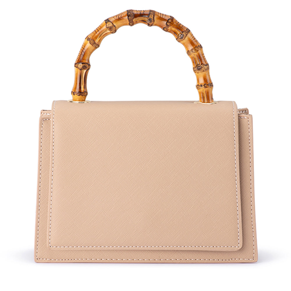 Olga Berg - NATURAL HARLEY Bamboo Handle Bag - OB6493