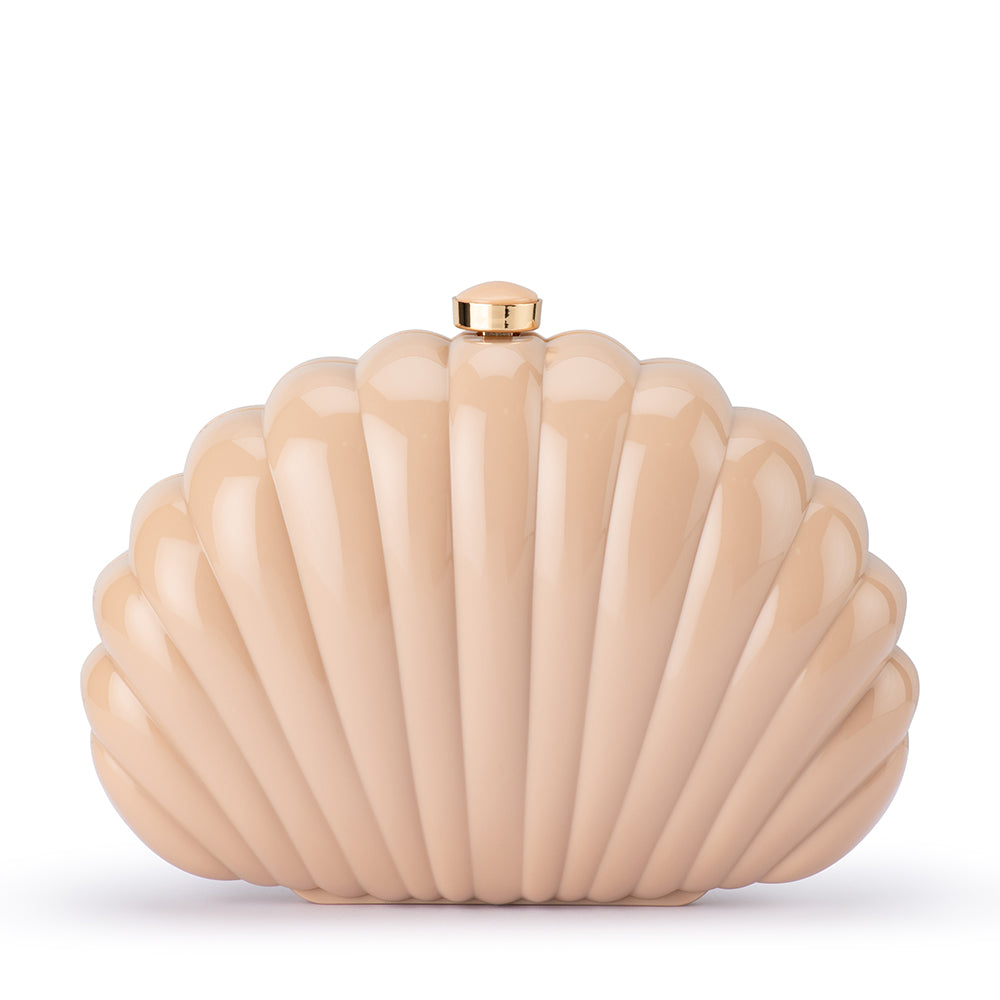 Olga Berg - NATURAL PAULY Shell Clutch - OB6502