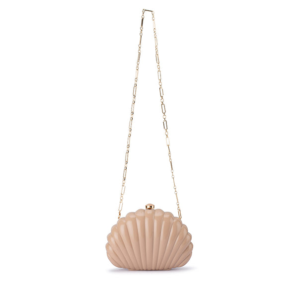 Olga Berg - NATURAL PAULY Shell Clutch - OB6502