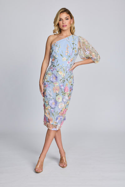 Romance - Blake One Sleeve Dress - Lilac Flower