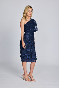 Romance - Blake One Sleeve Dress - Navy Flower