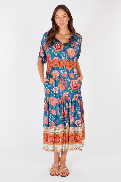 Rubyyaya - Mexican Flower Dress - Multi&nbsp;