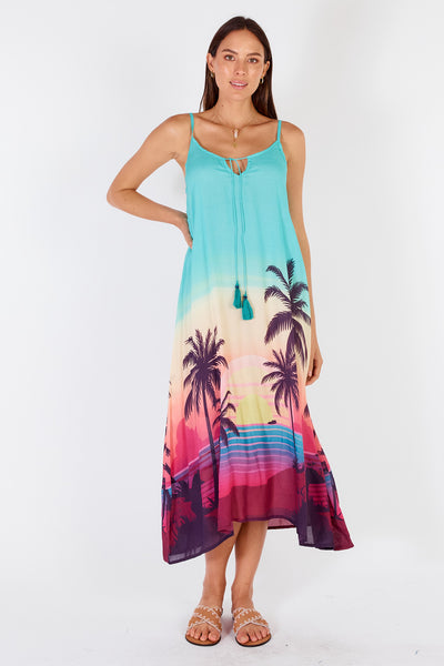 Rubyyaya - Sunset Midi Dress - Multi