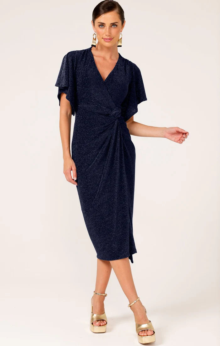 Sacha Drake - The Emporium Dress - Navy Lurex