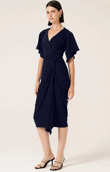 Sacha Drake - The Emporium Dress - Navy Lurex