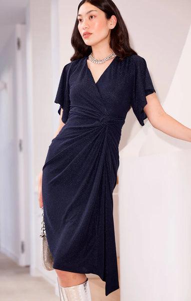 Sacha Drake - The Emporium Dress - Navy Lurex