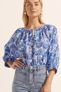 Zoe Kratzmann - Imbue Top - Pacific Floral